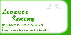 levente kemeny business card